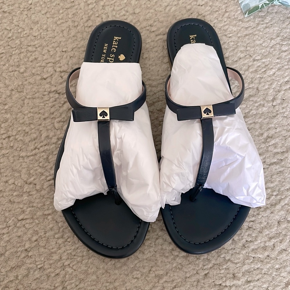 Kate spade flip flop sandals,size 7,5 blazer blue